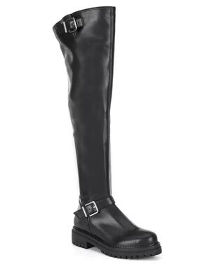 NWOB Gianni Bini The  Change Re Volve Chunky Lug Block Over-The-Knee Boots 7.5